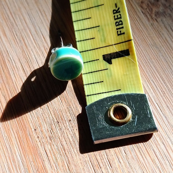 Turquoise Bead Stud Earrings - Picture 4 of 4